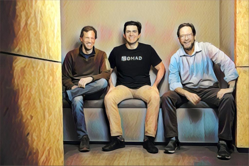 Patrick Sigrist (cofundador), Lucas Vargas (presidente) e Eduardo Haber (cofundador): fintech já tem mais de 50.000 contas abertas e deve terminar o ano com pelo menos o dobro
(Nomad/Divulgação)