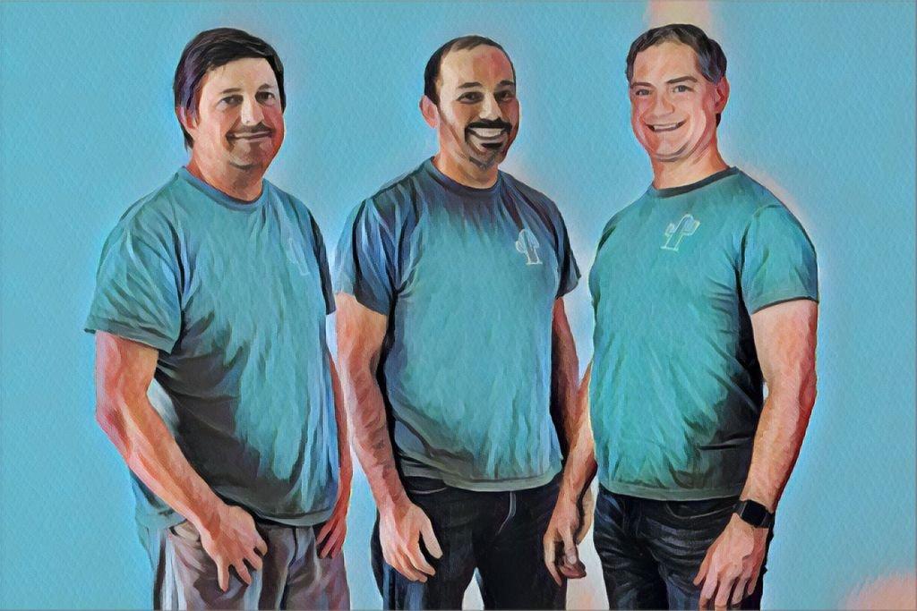 Juan Pascual, Paul Ascher e Alex Tabor, fundadores da Tuna: empresa recebeu aportes dos fundos Canary e Atlantico
(Tuna/Divulgação)