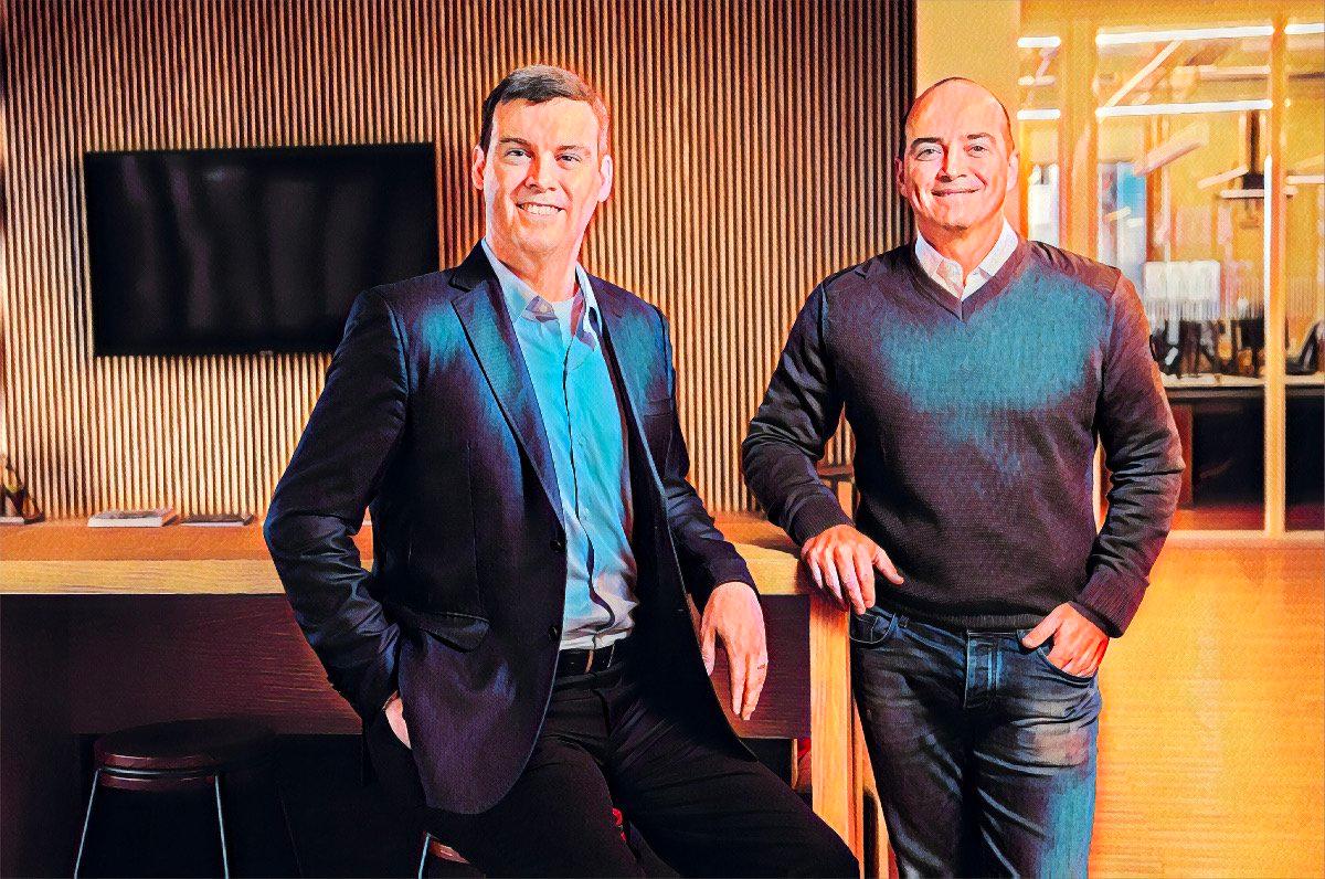 Alexandre Sieira e Felipe Bouças, da Tenchi: empreendedores trabalham juntos há 20 anos e fundaram juntos duas empresas na área de segurança digital, a Cipher e a Niddel
(Tenchi/Divulgação)