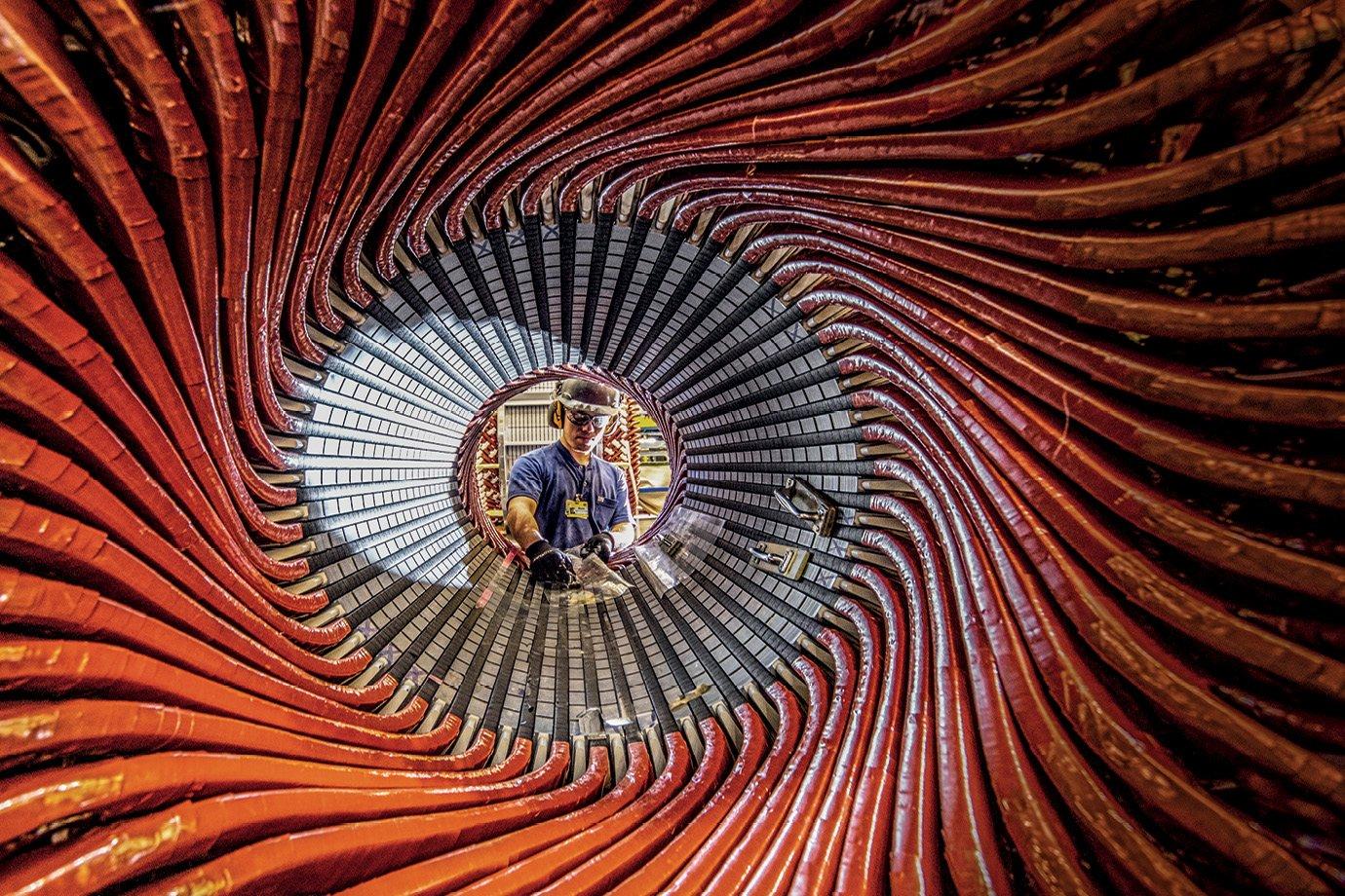 Fábrica da WEG em Jaraguá do Sul (SC): 15.000 funcionários em terreno que lembra uma cidade (Leandro Fonseca/Exame)