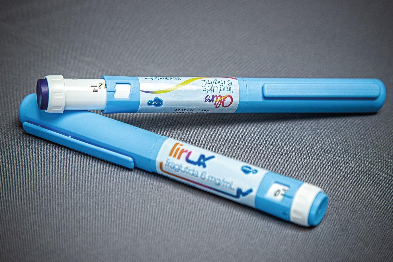 Olire e Lirux, da EMS: Genéricos da liraglutida, princípio ativo do Saxenda, acabam de chegar ao mercado (Leandro Fonseca/Exame)