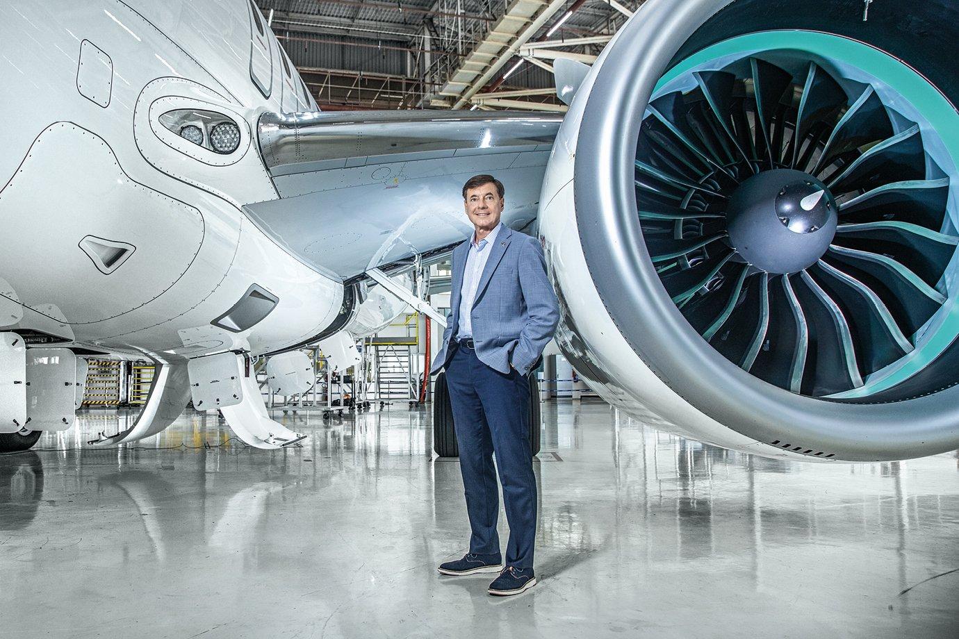 Gomes, da Embraer: Hoje, há apenas 50 aeronaves da fabricante voando na Índia. são 50 num país desse tamanho. "É muito pouco para um país com 1,4 bilhão de pessoas" (Leandro Fonseca/Exame)