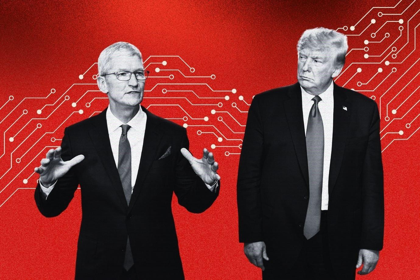 Trump e Tim Cook