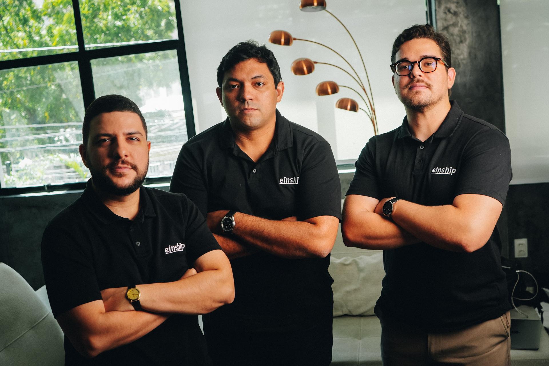 Esquerda p/ direita: Guido Andrade (COO), Luiz Policarpo (CEO) e Sérgio Braga (CRO) (Ismael Soares/Divulgação)