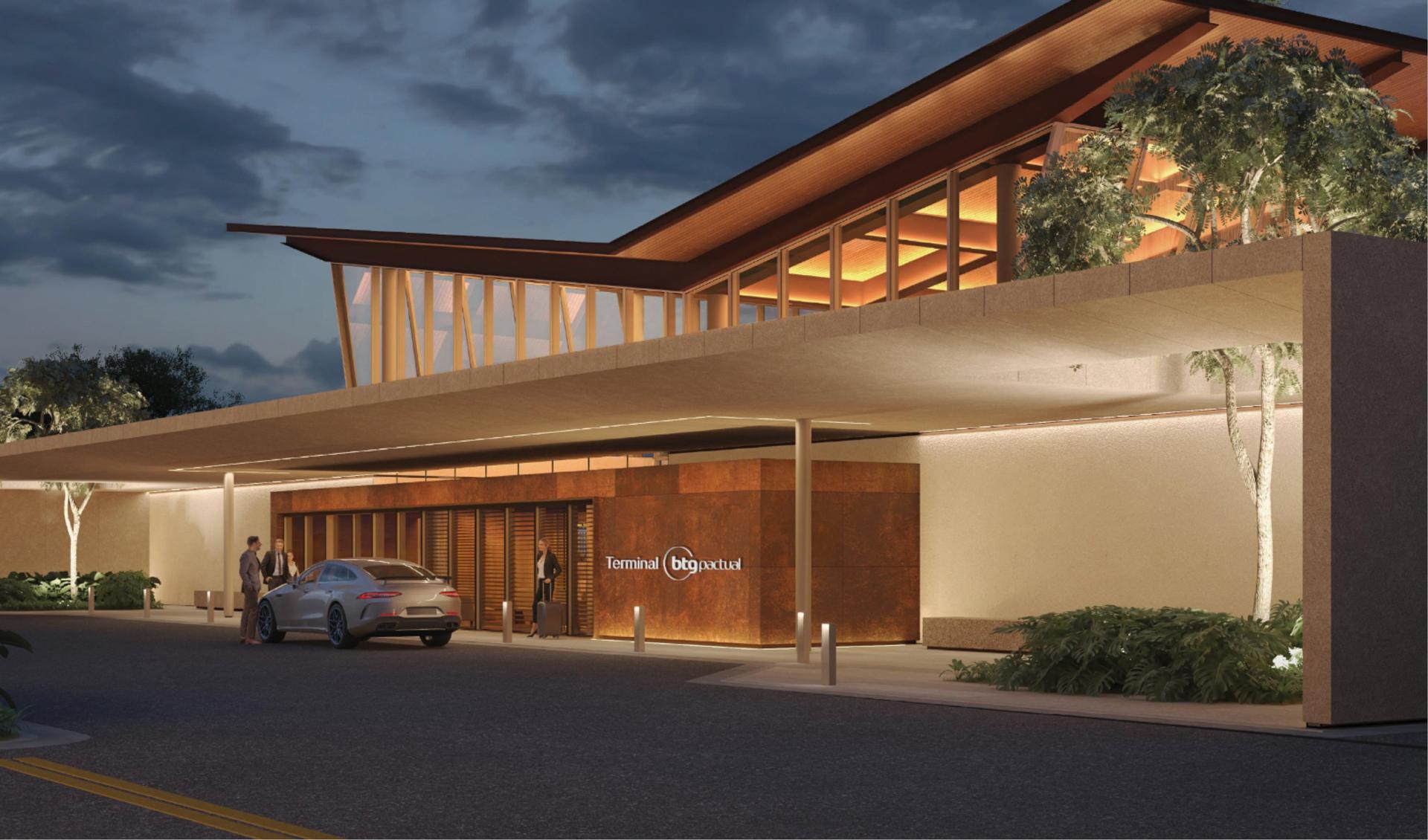 Fachada do Terminal BTG Pactual, que será inaugurado no segundo semestre: cerca de 100 passageiros por dia (Perkins&Will/Divulgação)